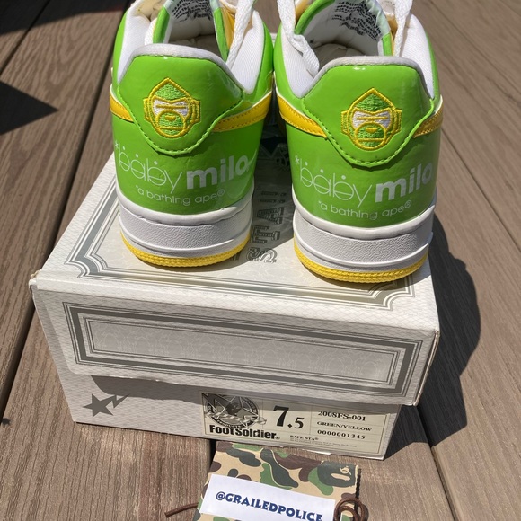Bapesta x Baby Milo “Cyborg” 2008 size 7.5 brand new RARE - Picture 6 of 6